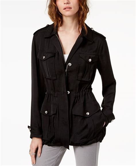 michael kors utility jacket women's|Organic Stretch Cotton Utility Jacket .